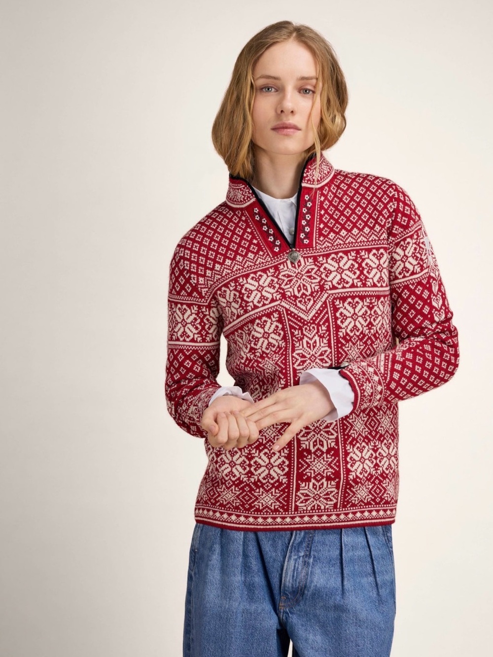 Dale Of Norway Peace Sweater Red Women’s SZ S 2006 Olympics
